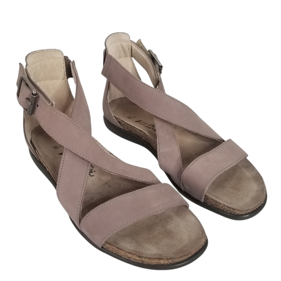 Naot Rianna Sandal Size 38 Suede Stone Nubuck - Picture 1 of 13